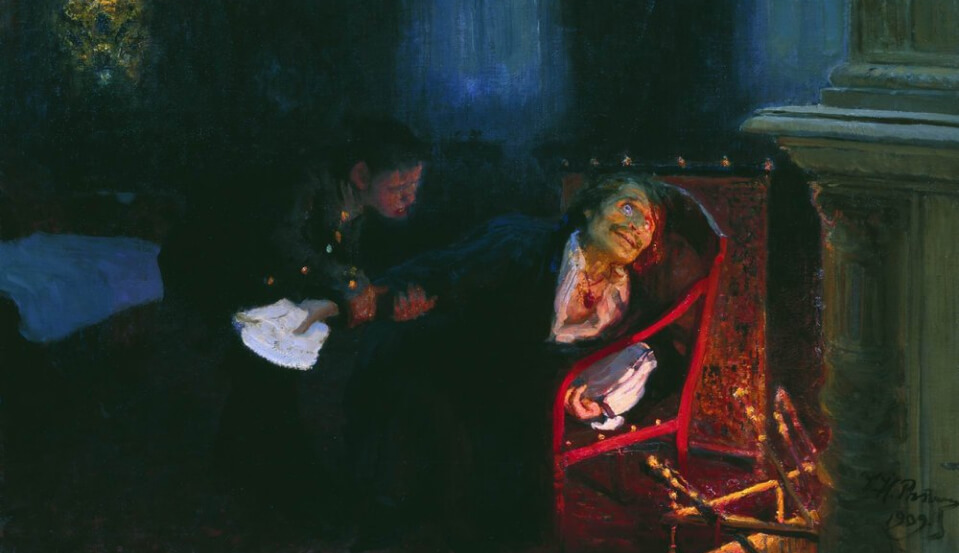 Гоголь сжигает рукопись второй части «Мертвых душ». 1909