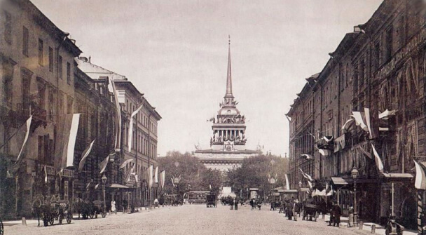 Гороховая улица у Адмиралтейства. XIX век