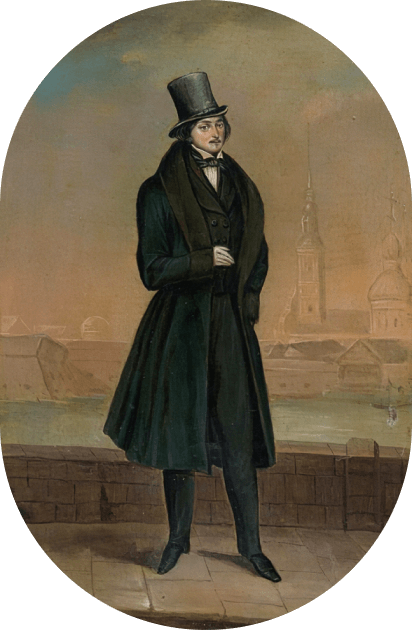 Портрет Н. В. Гоголя. Худ. — Горюнов. Из коллекции Института русской литературы (Пушкинского Дома). 1835