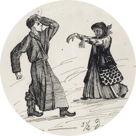 Иллюстрация к повести Н. В. Гоголя «Вий». 1910-е гг.